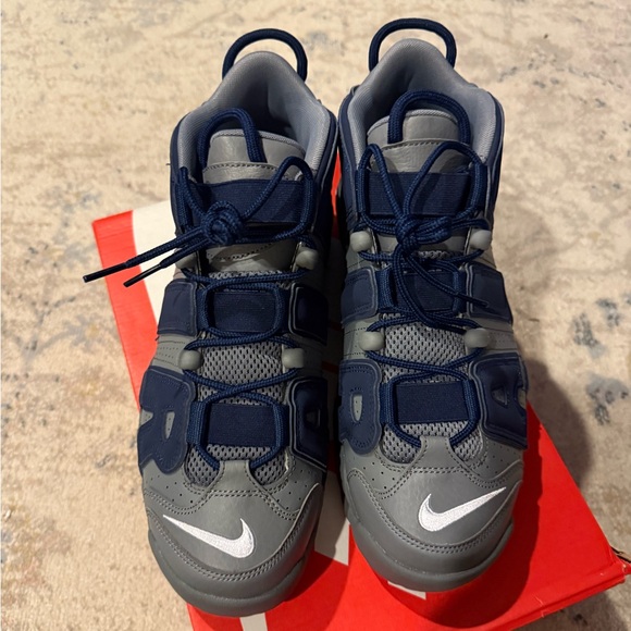 Nike Air More Uptempo Cool Grey Midnight Navy Sneakers Men’s 10.5 NWT Deadstock